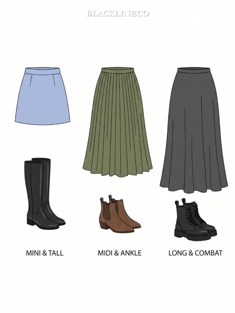 Guide to pairing boot styles with different skirt lengths