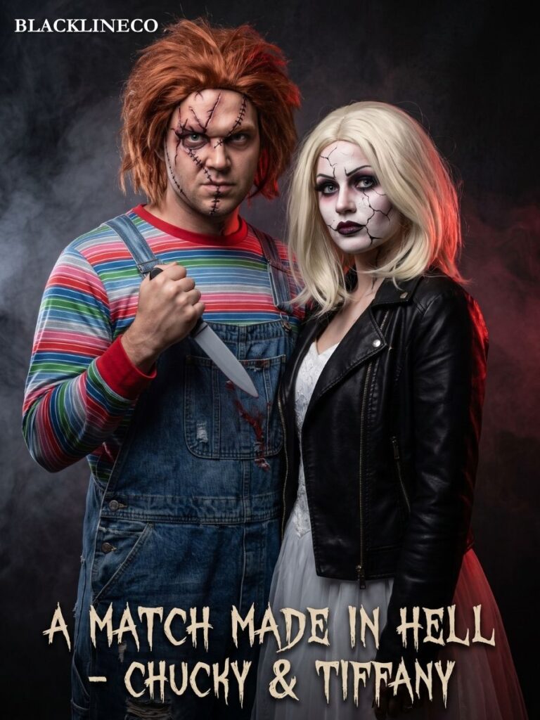 Chucky and Tiffany couples costume inspired by Bride of Chucky