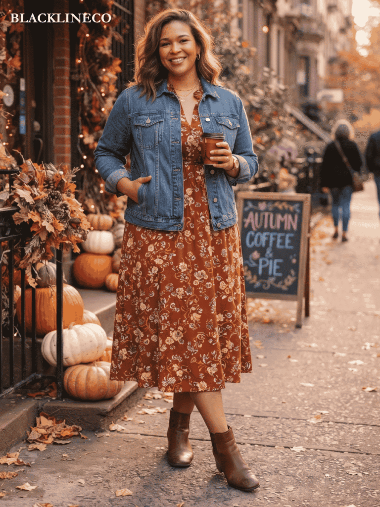 Plus Size Fall Outfit - Chunky Knit Sweater Plus size fall outfit with chunky knit sweater and leggings