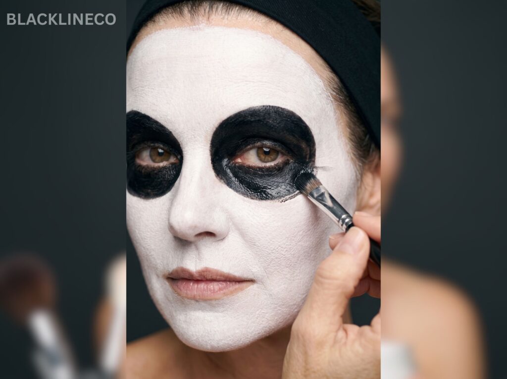 Create Skeleton Eye Sockets Creating large black eye sockets for easy skeleton Halloween makeup