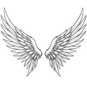 Tiny pair of wings tattoo design on the side hip