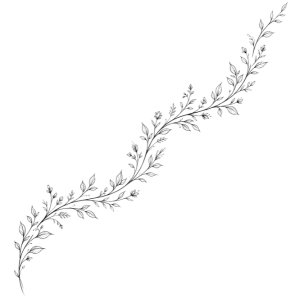 Delicate vine with tiny leaves tattoo design flowing from side hip to lower back