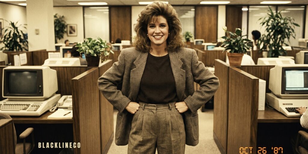 80s Power Dressing Blazer 1980s power dressing blazer with shoulder pads for women
